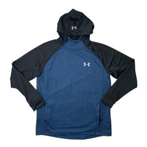 Under Armour Hoodie Mens Large Tech Terry Loose Pullover Funnel Neck Sweatshirt